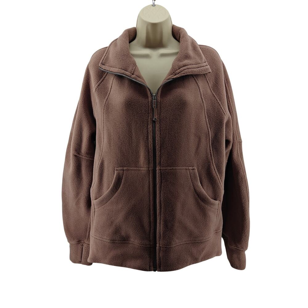 Lululemon Scuba Tumbled Fleece Funnel-Neck Full Zip Jacket Mauve Xs/S